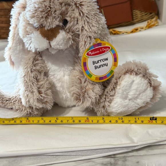 Melissa & Doug #7674 lopped eared Burrow Bunny tan white 10” plush animal toy-B - Picture 9 of 9